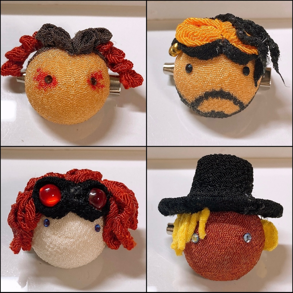 APEX レジェンズブローチ ちりめんつまみ細工