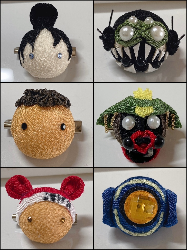 APEX レジェンズブローチ ちりめんつまみ細工