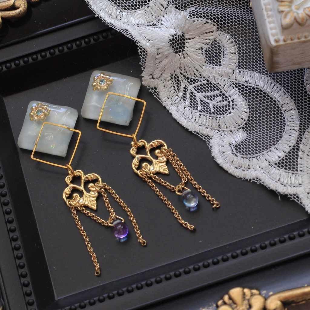 原神 キャラモチーフ イメージ スクエアピアス(イヤリング) 旅人 蛍