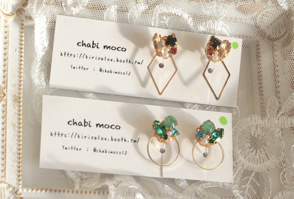 原神イメージ ビジューノンホールピアス