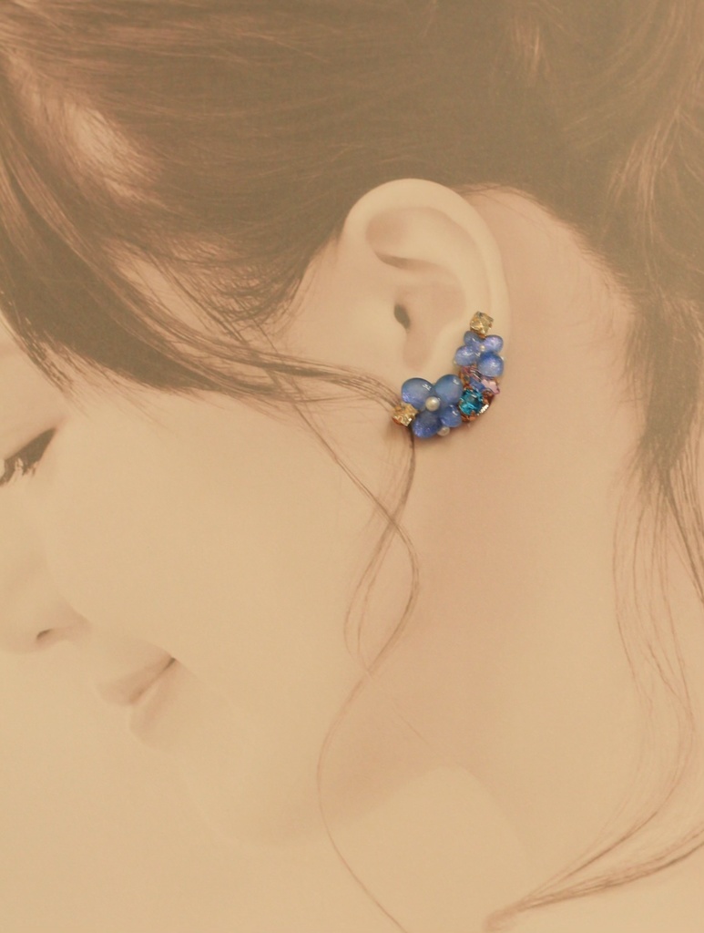 原神 キャライメージ 花とビジューのイヤリング/イヤーカフセット