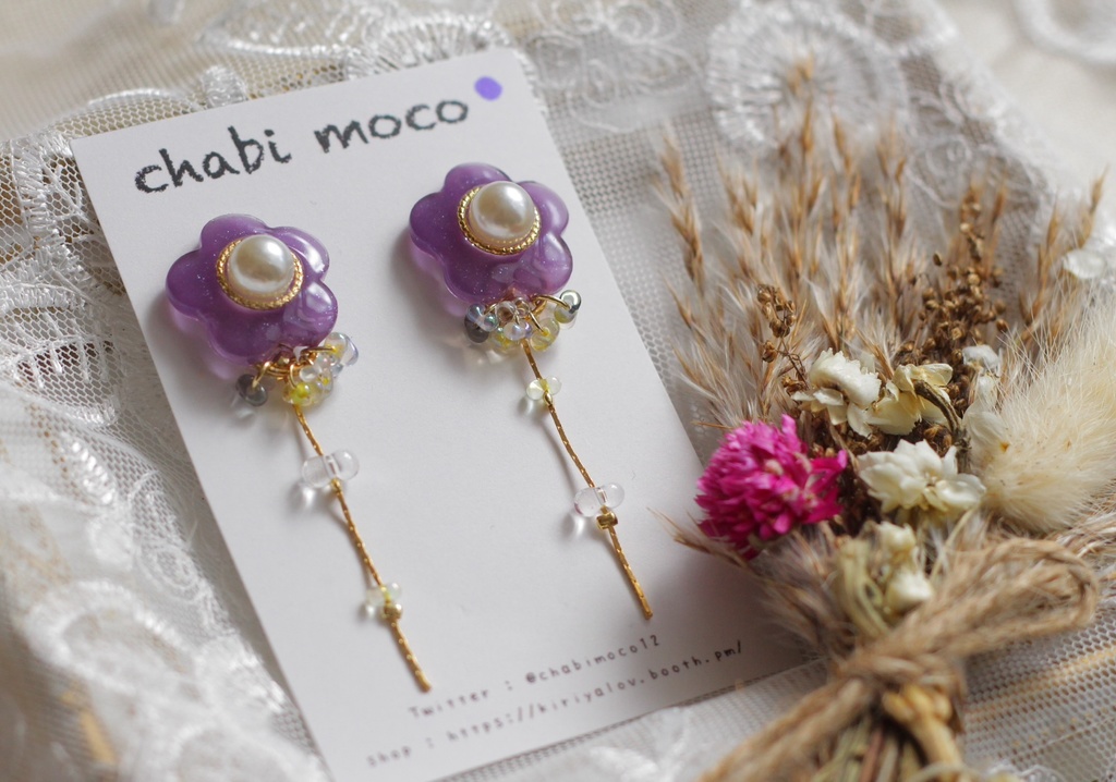 刀剣乱舞 へし切長谷部イメージ フラワーピアス