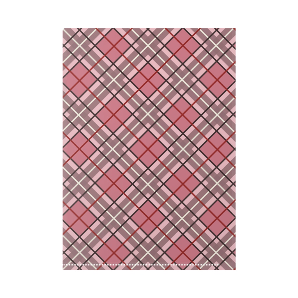 塗り絵のお姫様~チェック柄ジャンパースカート~クリアファイル(A4サイズ・カラー6種類)