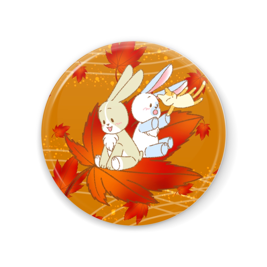 うさぬイ~葉っぱじゅうたん~缶ミラー