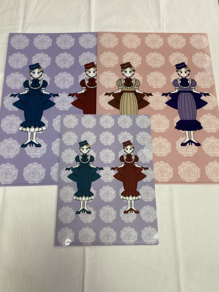 塗り絵のお姫様~貴婦人~クリアファイル(A4サイズ・カラー2種類)