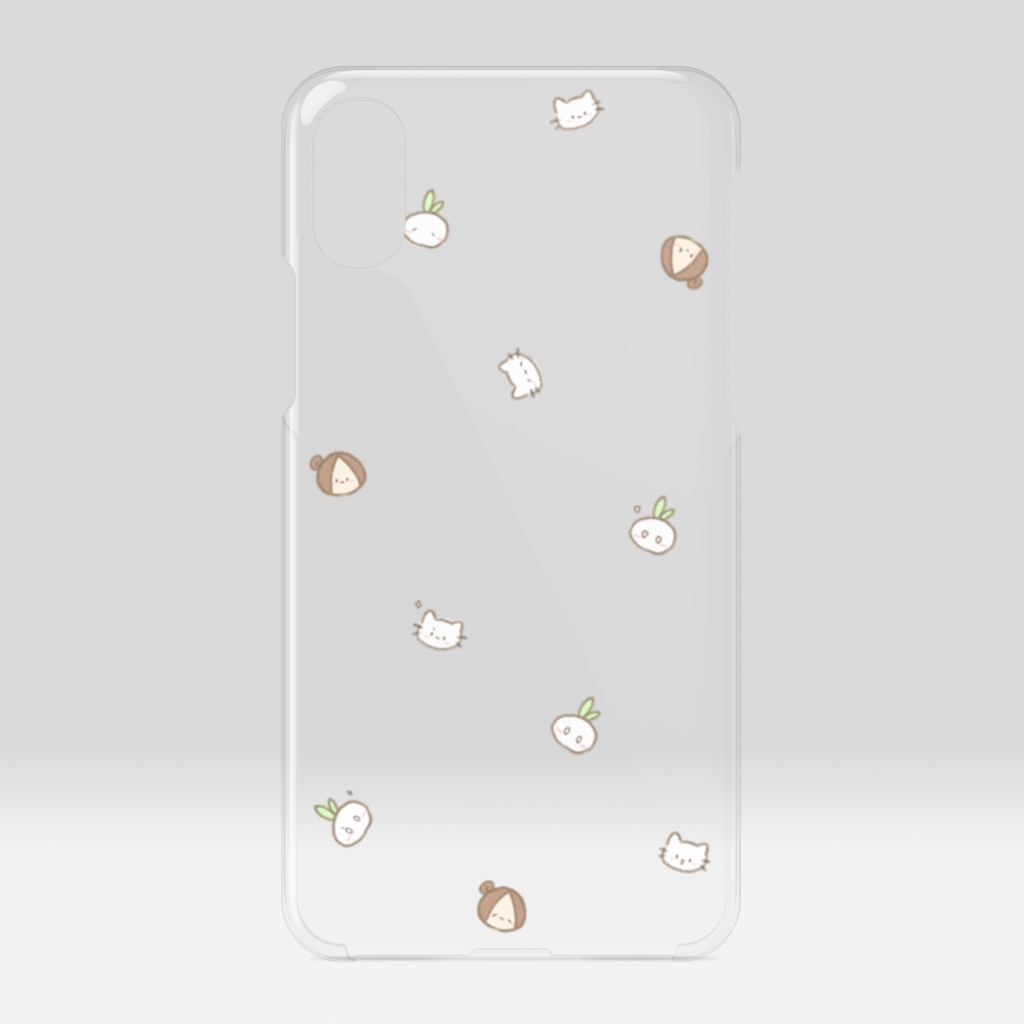 iPhoneクリアスマホケース〜キュートフェイス〜