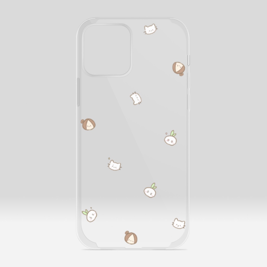 iPhoneクリアスマホケース〜キュートフェイス〜
