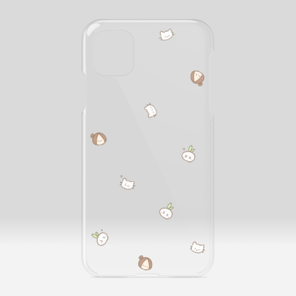 iPhoneクリアスマホケース〜キュートフェイス〜