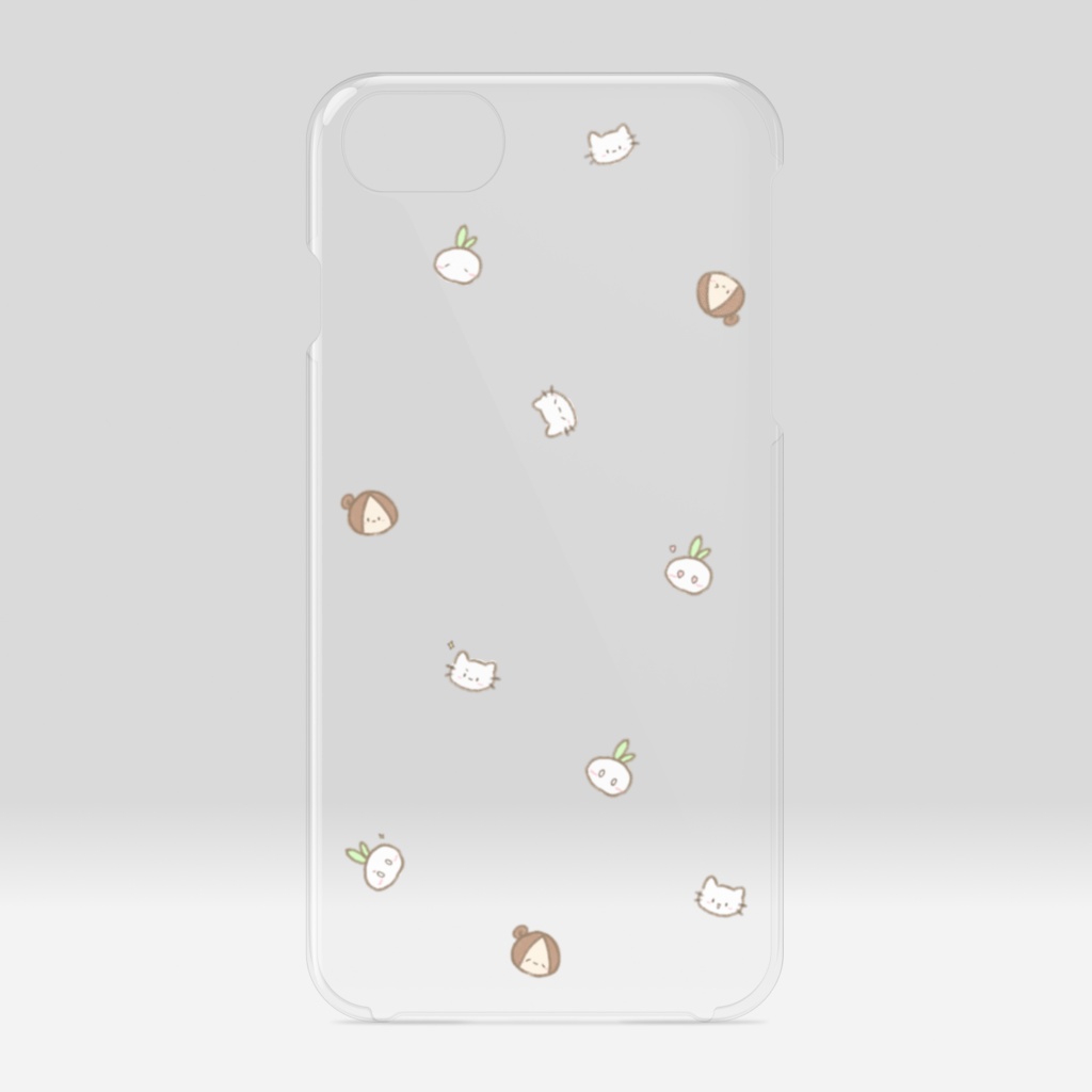iPhoneクリアスマホケース〜キュートフェイス〜