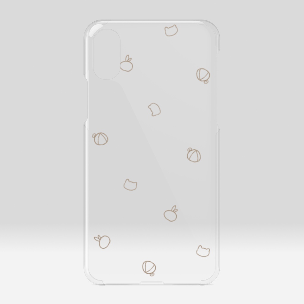 iPhoneクリアスマホケース〜シンプルフェイス〜