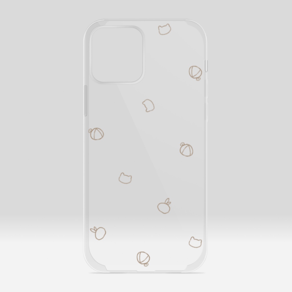 iPhoneクリアスマホケース〜シンプルフェイス〜