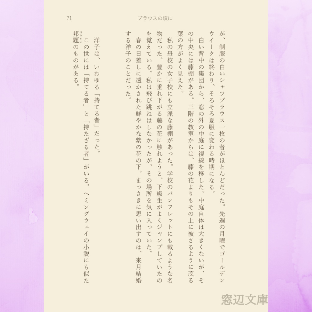 ブラウスの頃に