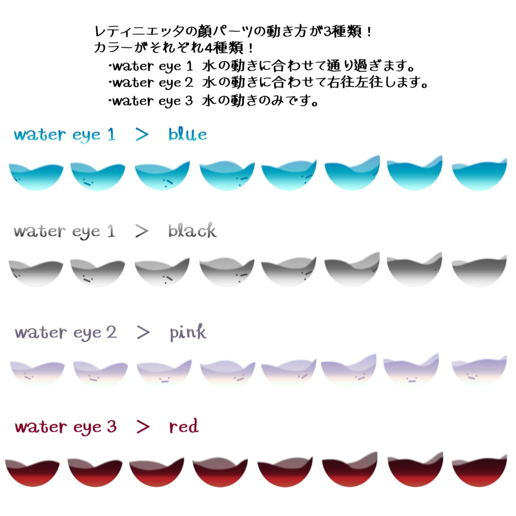 【レティニア左目専用】water eye GIFテクスチャ