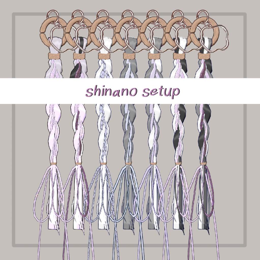 一部sale!【VRC想定】三つ編みイヤリング(braid earrings)22アバター対応