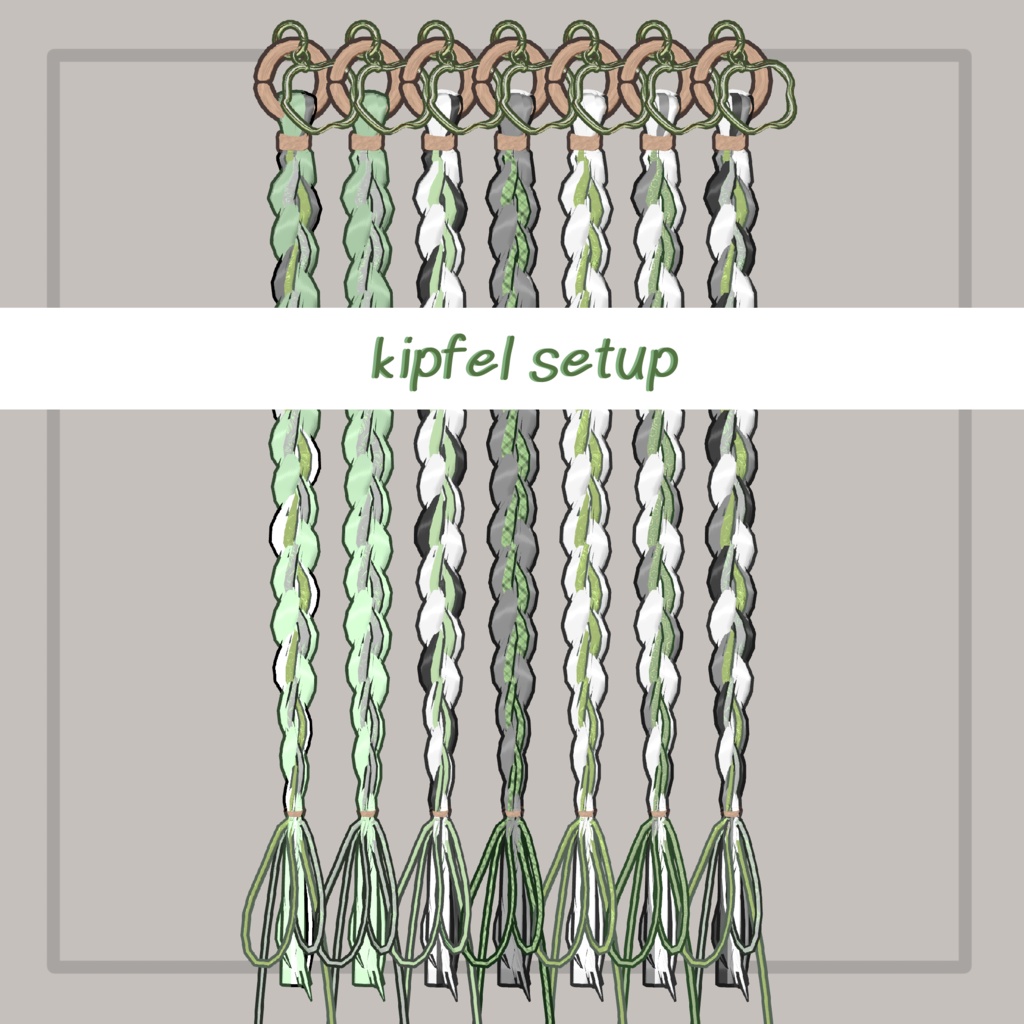 一部sale!【VRC想定】三つ編みイヤリング(braid earrings)22アバター対応