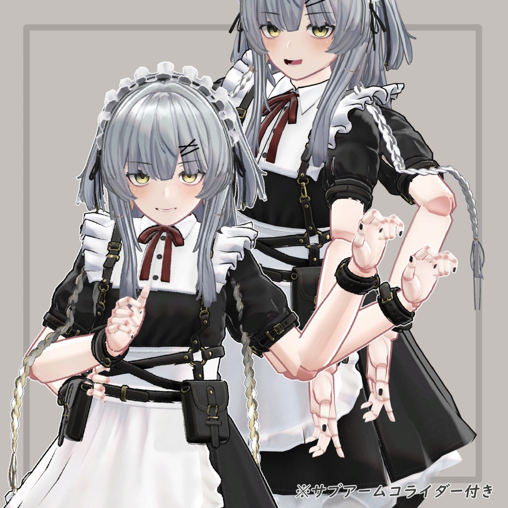 一部sale!【VRC想定】三つ編みイヤリング(braid earrings)22アバター対応