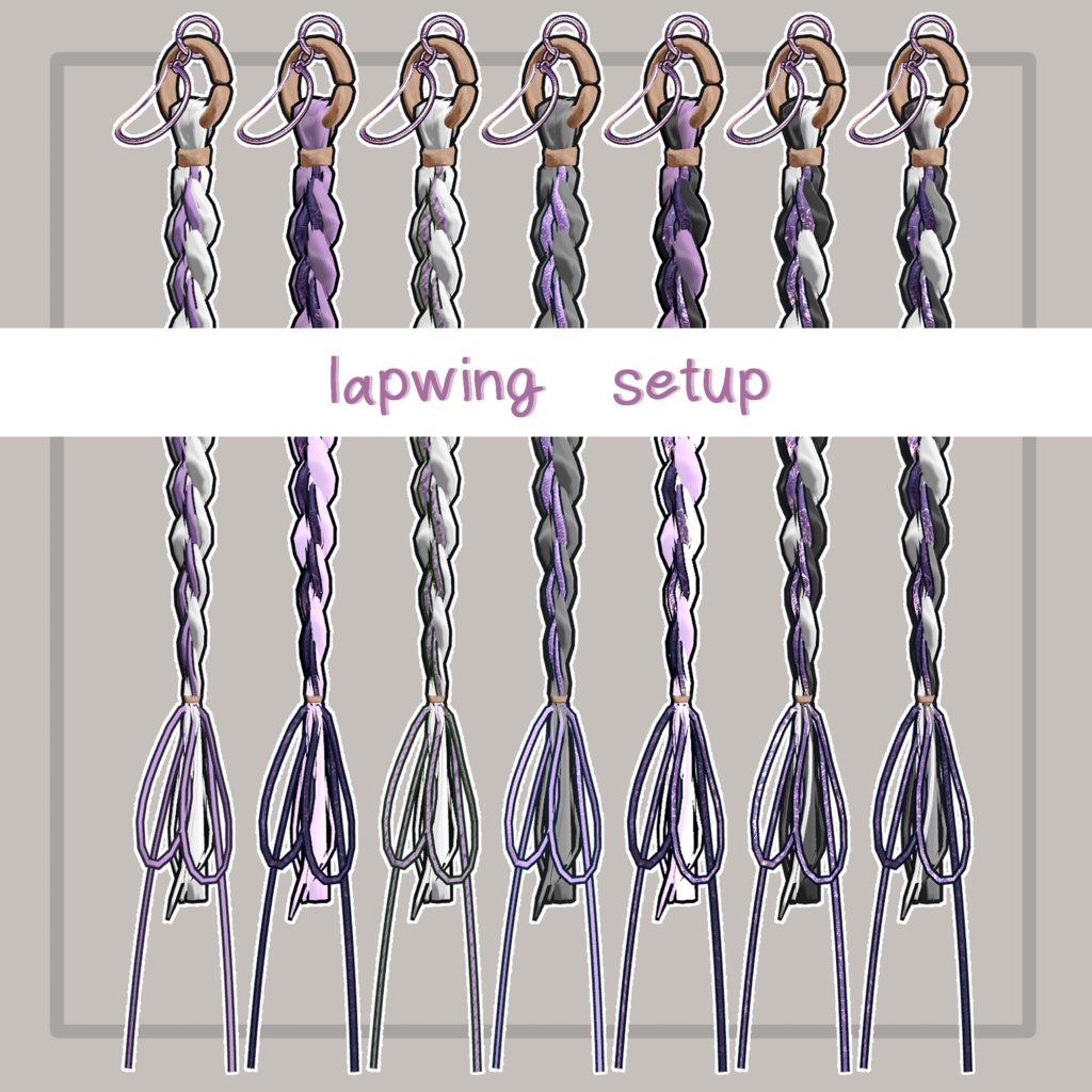 ❢ショップ再開sale❢【VRC想定】三つ編みイヤリング(braid earrings)17アバター対応