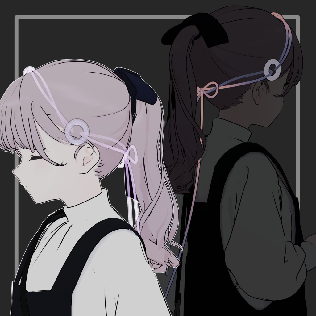 【VRC想定】紐カチューシャ(string headband)