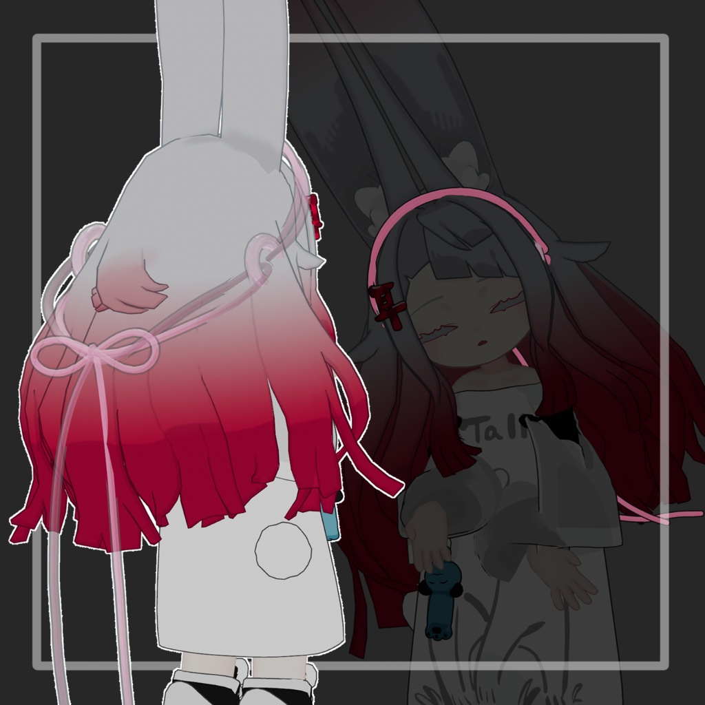 【VRC想定】紐カチューシャ(string headband)