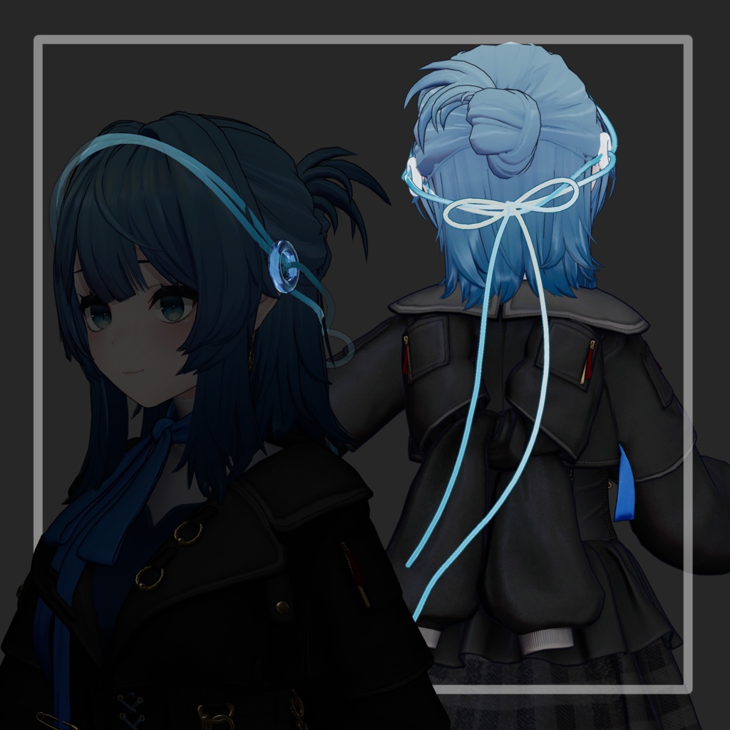 【VRC想定】紐カチューシャ(string headband)