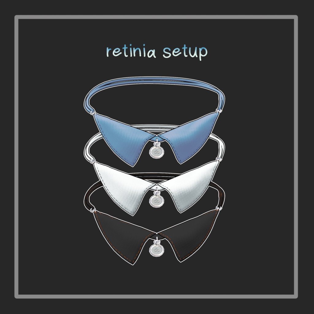 フォロワー様100人記念【VRC想定】襟のネックレス(collar necklace)