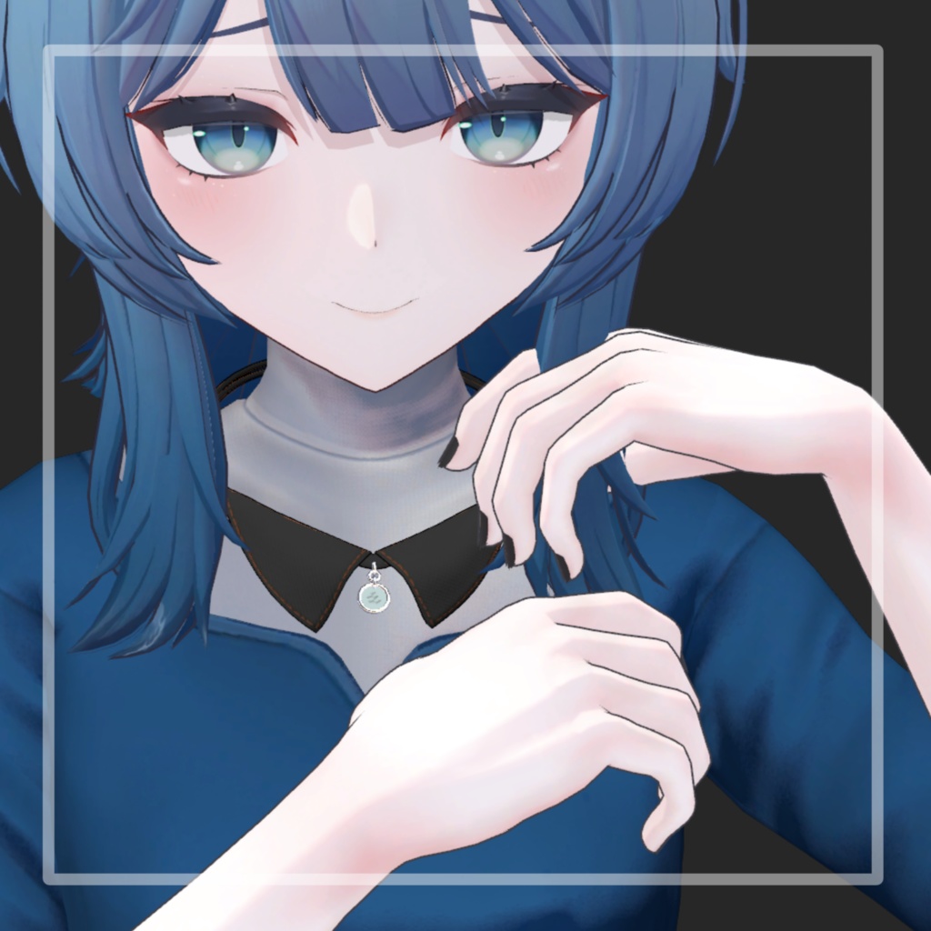 フォロワー様100人記念【VRC想定】襟のネックレス(collar necklace)