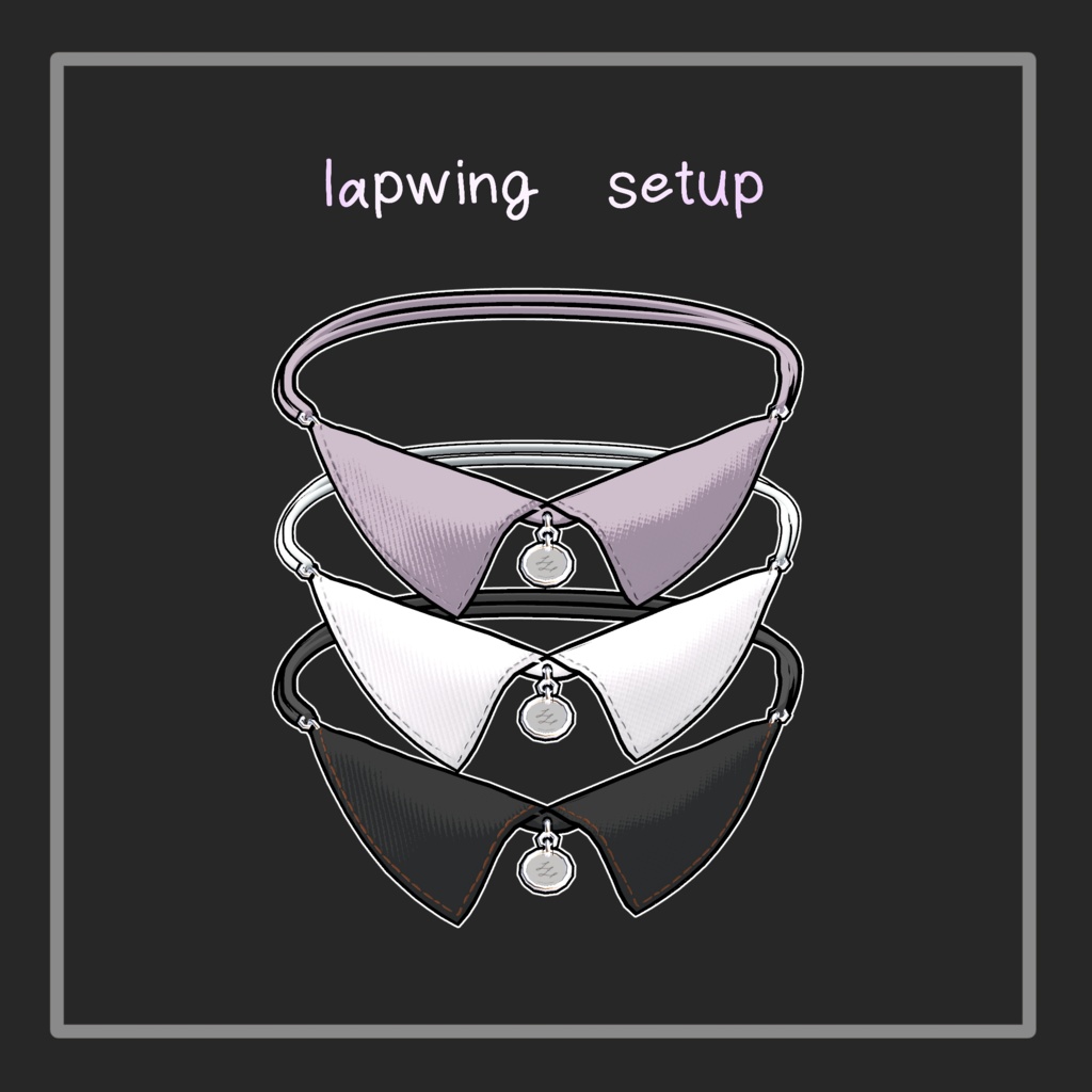 フォロワー様100人記念【VRC想定】襟のネックレス(collar necklace)