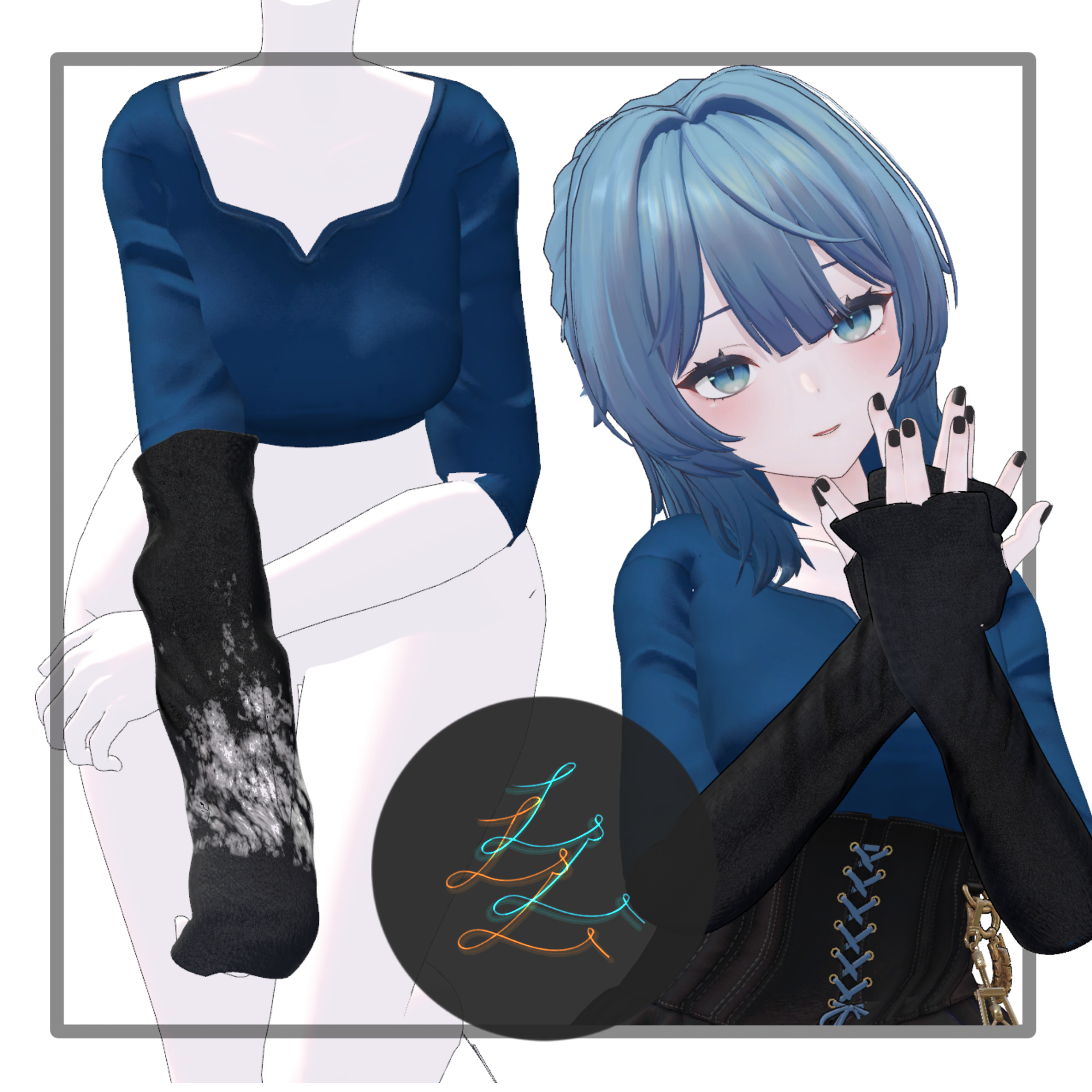 【VRC想定】レティニア専用アームカバー（arm cover）