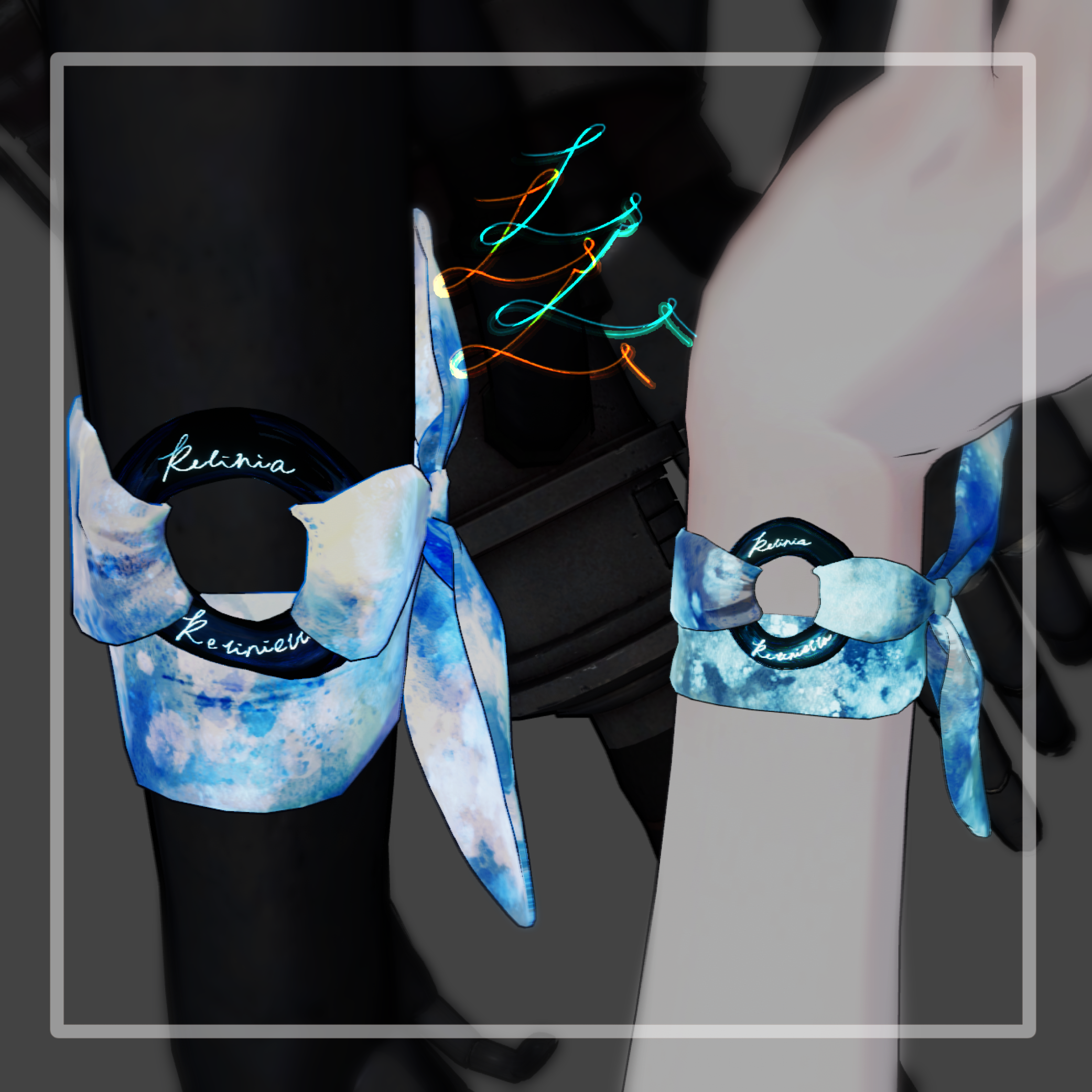 【VRC想定】レティニア&レティニエッタ専用　scarf bangles 2種+α