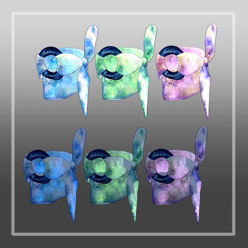 【VRC想定】レティニア&レティニエッタ専用 scarf bangles 2種+α