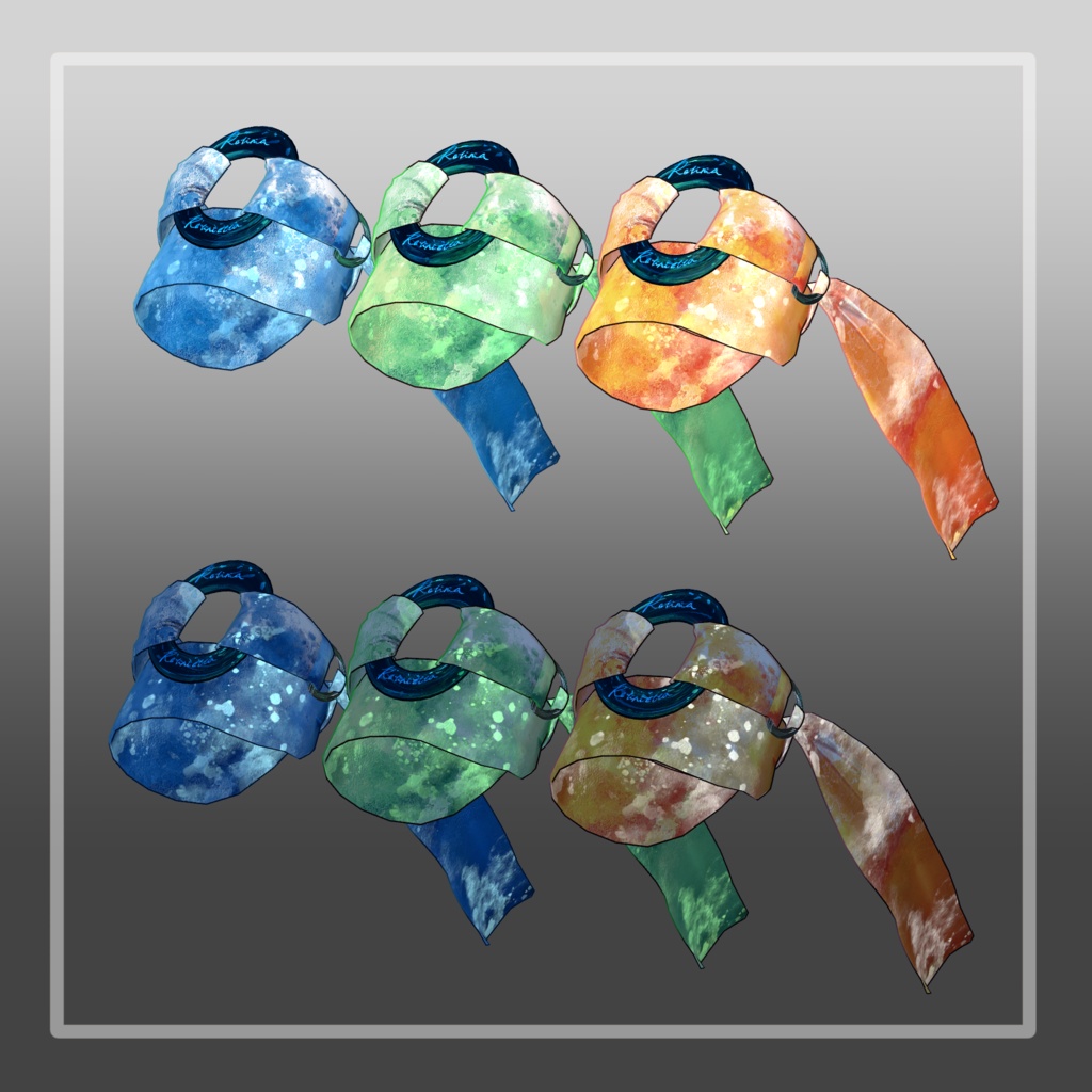 【VRC想定】レティニア&レティニエッタ専用 scarf bangles 2種+α