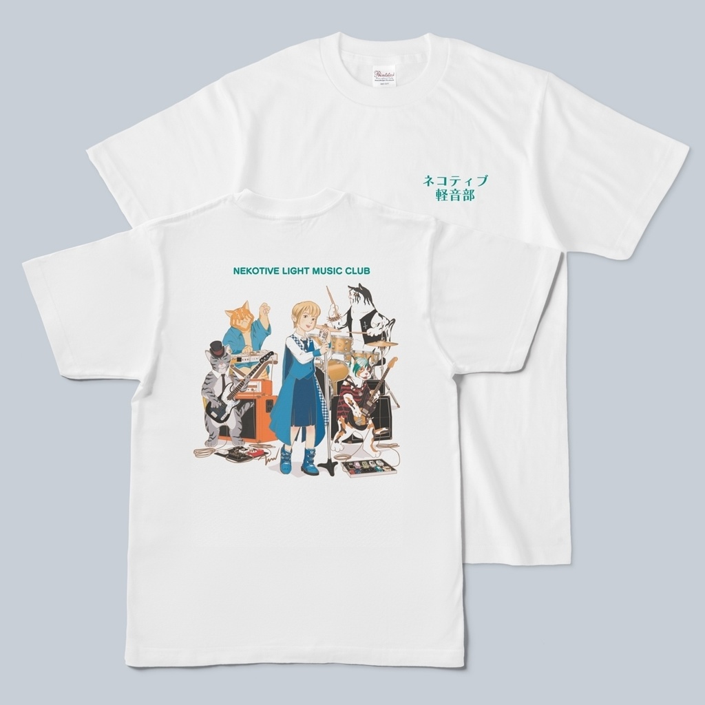 NEKOTIVE-Light Band T-shirt　猫バンドTシャツ（A）