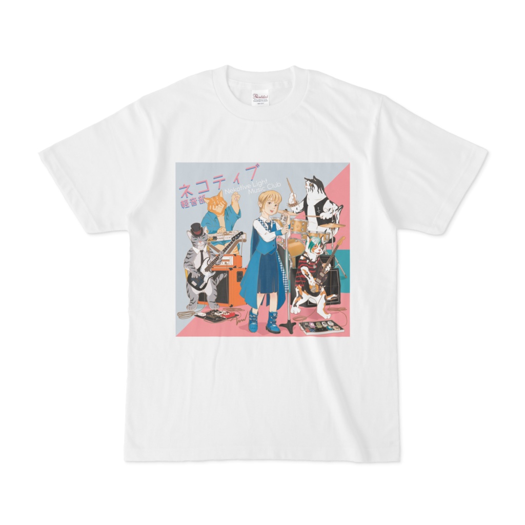 NEKOTIVE-Light Band T-shirt 猫バンドTシャツ(B)