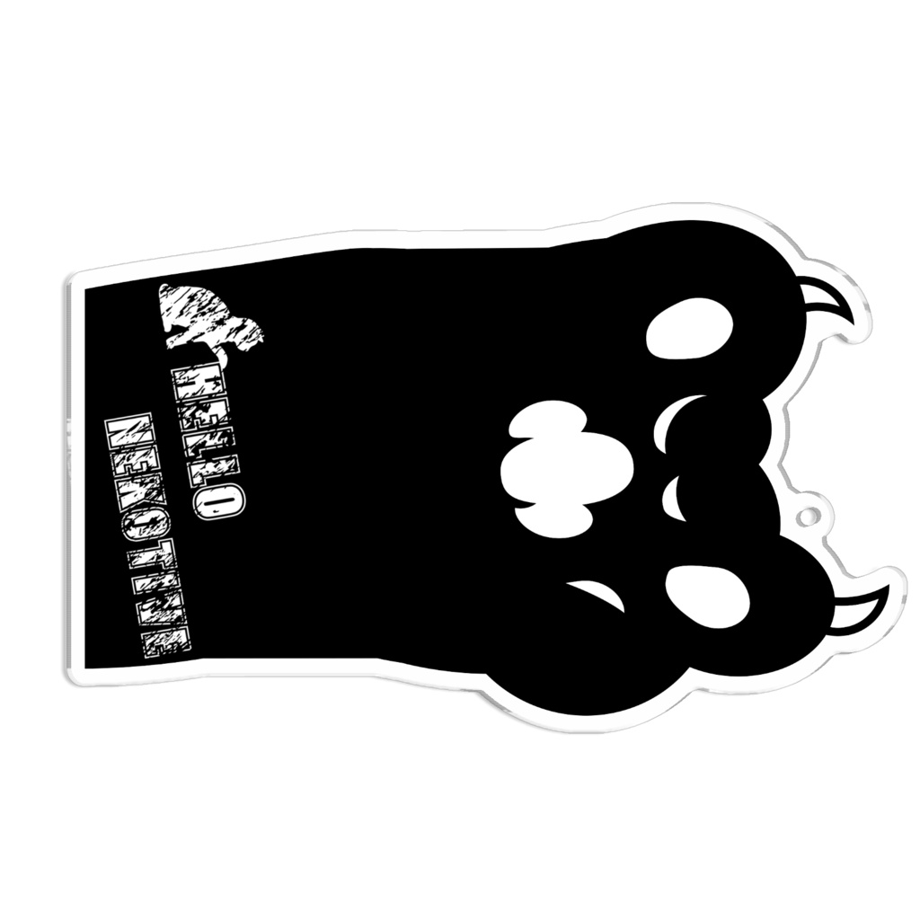 猫の手も借りたい ロックンロール猫の手 ねこ サイン 猫の手 ロック アクリルキーホルダー