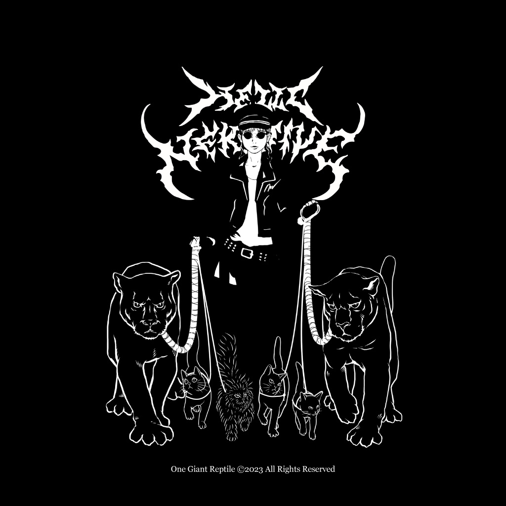 NEKOTIVE-Gothic ゴシックマガジン【001】 少女とねこ Girl Rockstar Magazine graphic shirts