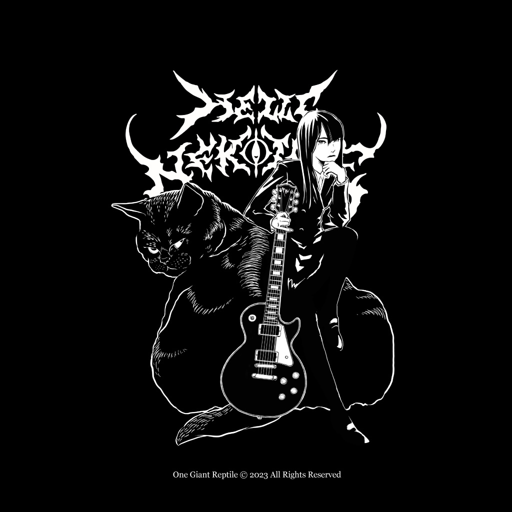 NEKOTIVE-Gothic ゴシックマガジン【002】 少女とねこ Girl Rockstar Magazine graphic shirts