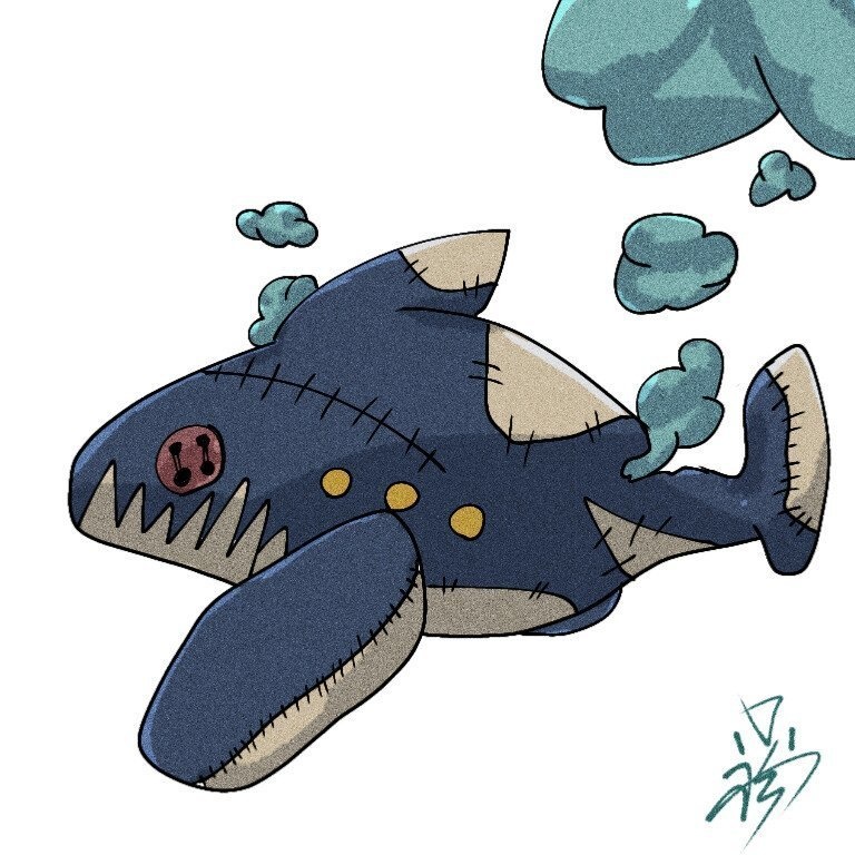 拾いぬいぐるみステッカー