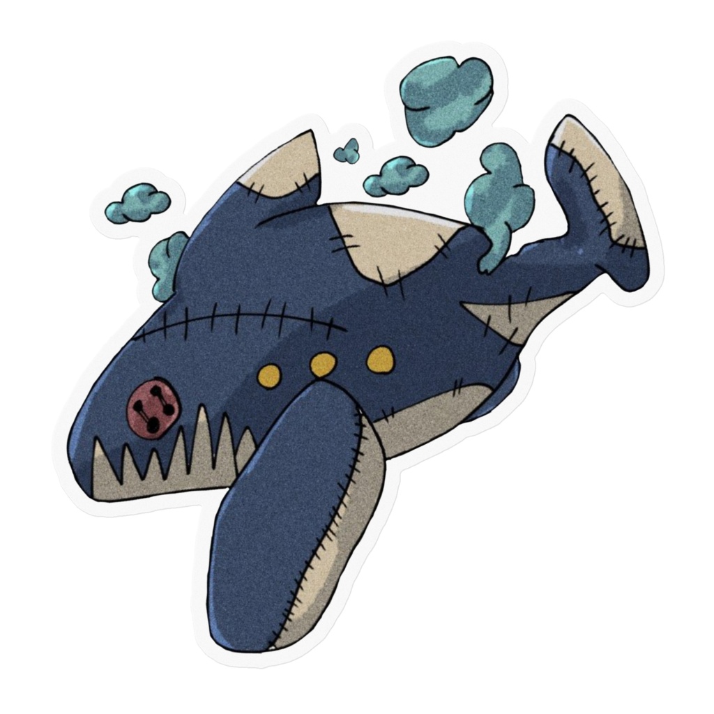 拾いぬいぐるみステッカー