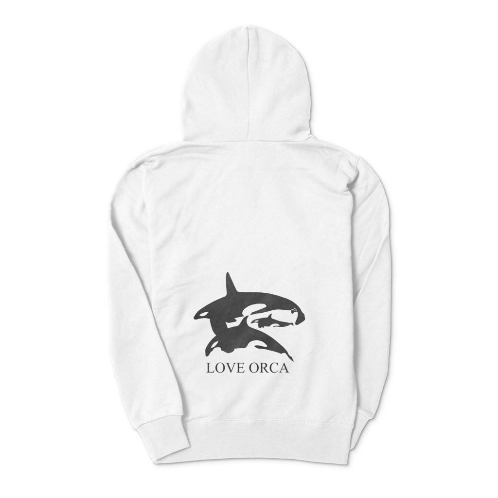 LOVE ORCA ジップアップパーカー 白