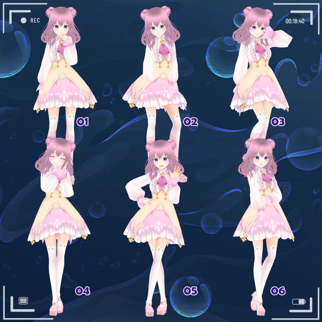 【無料版あり】All 12 POSE SET 🐙 JellyFish Shop
