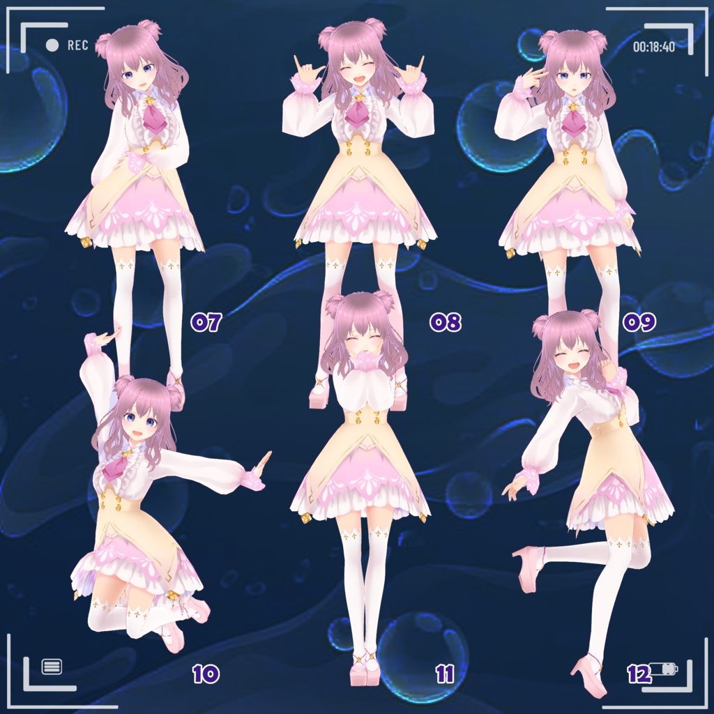 【無料版あり】All 12 POSE SET 🐙 JellyFish Shop