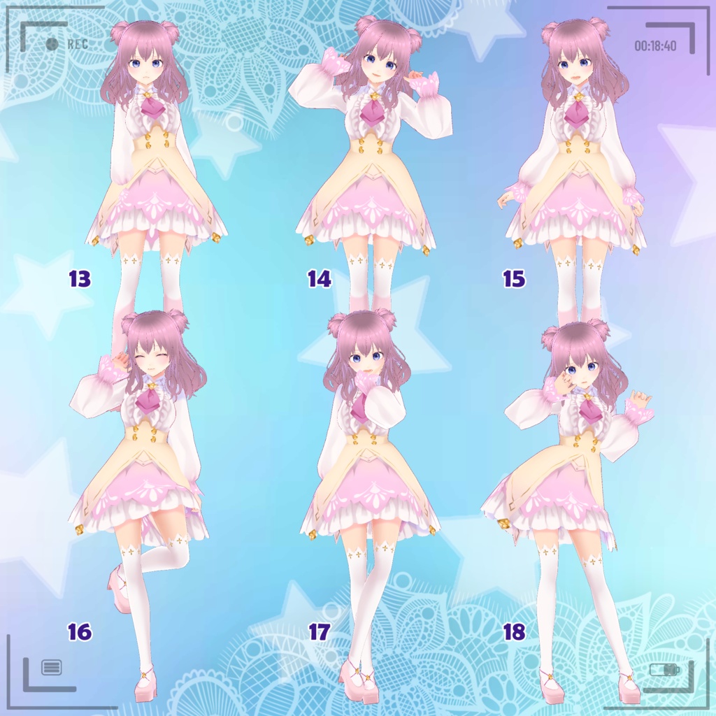 【無料版あり】【VRC アイドルポーズセット.Vol 2】VRC IDOL Pose Set.Vol 2 🐙 JellyFish Shop