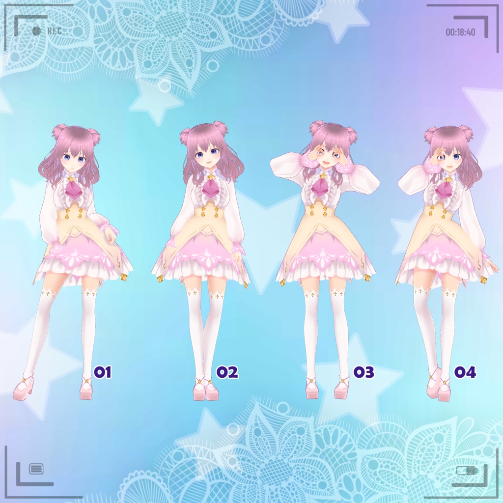 【無料版あり】【VRC アイドルポーズセット.Vol 2】VRC IDOL Pose Set.Vol 2 🐙 JellyFish Shop