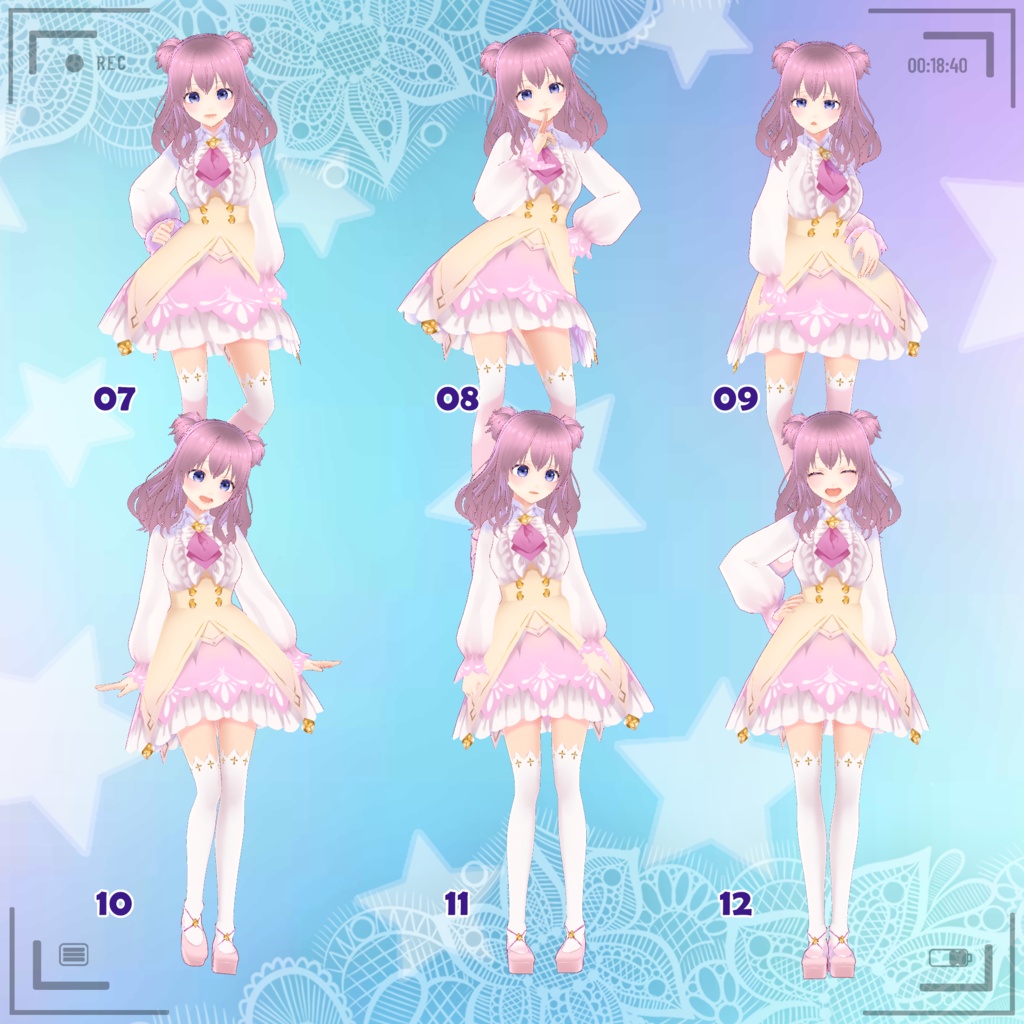 【無料版あり】【VRC アイドルポーズセット.Vol 2】VRC IDOL Pose Set.Vol 2 🐙 JellyFish Shop