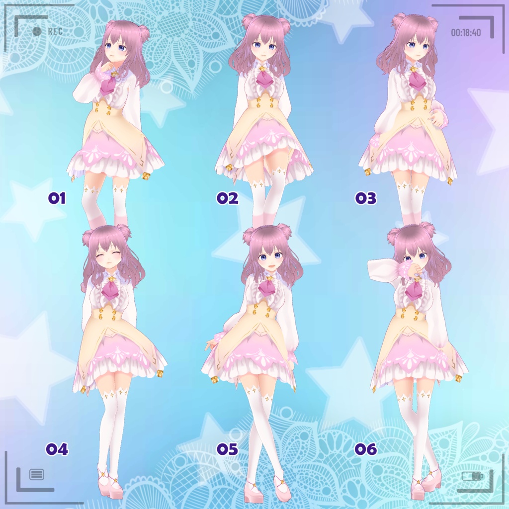 【無料版あり】【VRC アイドルポーズセット.Vol 2】VRC IDOL Pose Set.Vol 2 🐙 JellyFish Shop