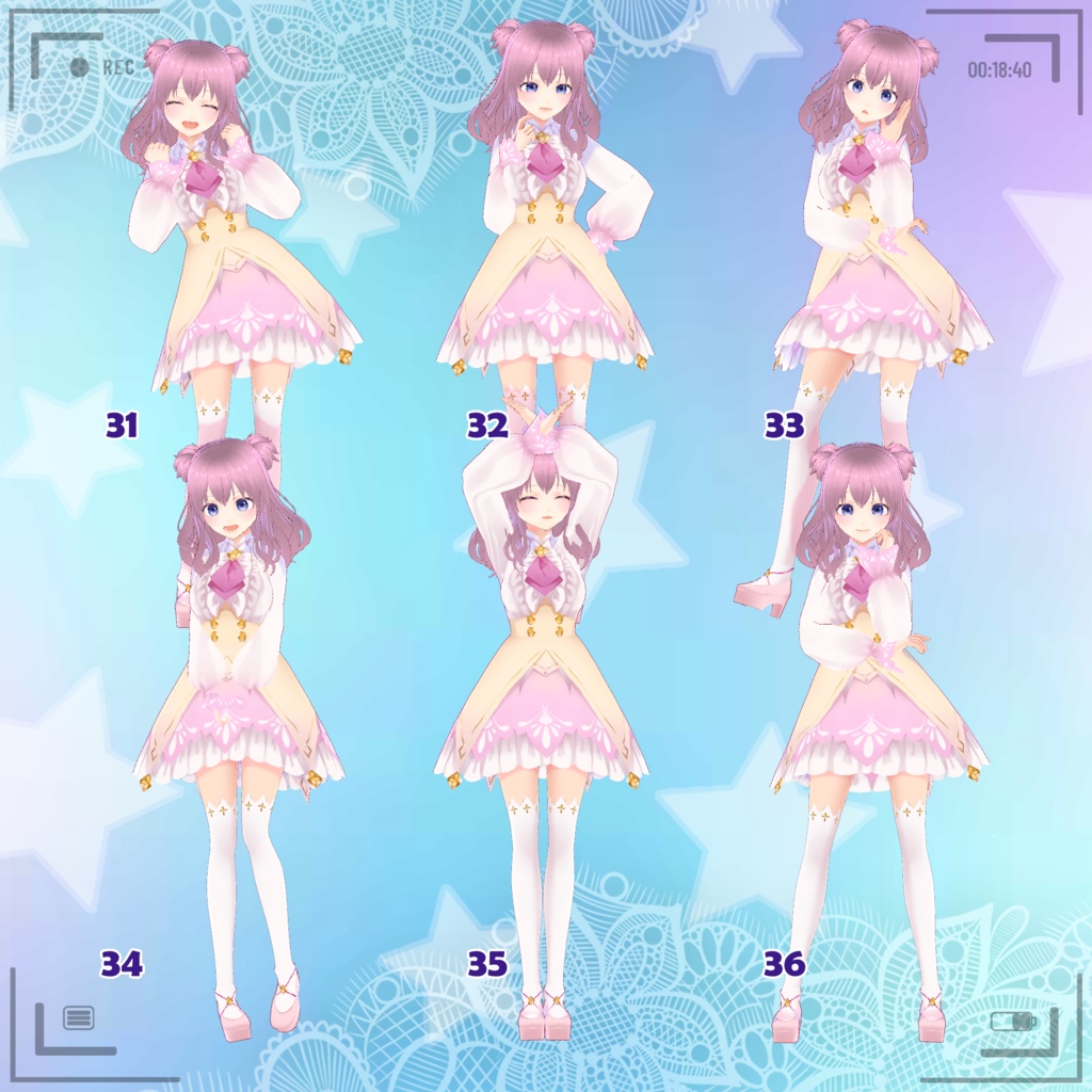 【無料版あり】【VRC アイドルポーズセット.Vol 2】VRC IDOL Pose Set.Vol 2 🐙 JellyFish Shop