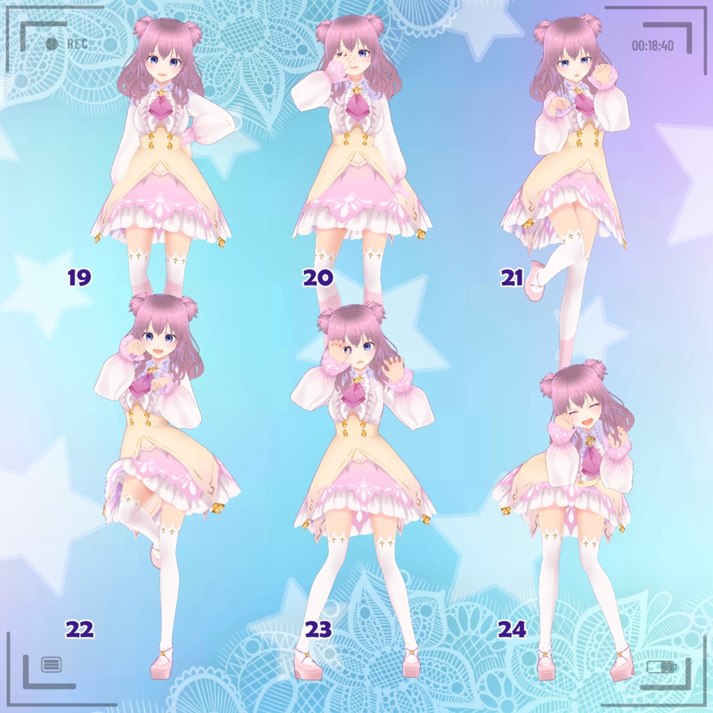 【無料版あり】【VRC アイドルポーズセット.Vol 2】VRC IDOL Pose Set.Vol 2 🐙 JellyFish Shop