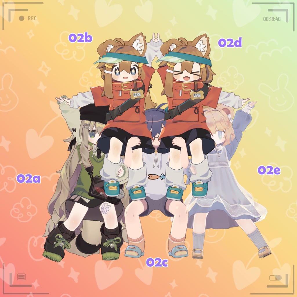 【VRC まめふれんず 体操 ポーズセット】VRC MameFriends Gymnastics Pose Set 🐙 @claracg_hkjp