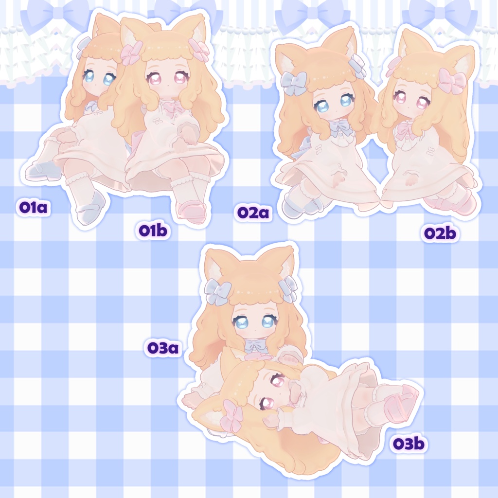 【VRC 双子ポーズセット】VRC Twins Pose Set 🐙 @claracg_hkjp