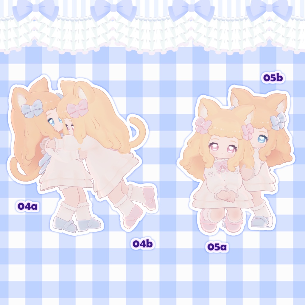 【VRC 双子ポーズセット】VRC Twins Pose Set 🐙 @claracg_hkjp